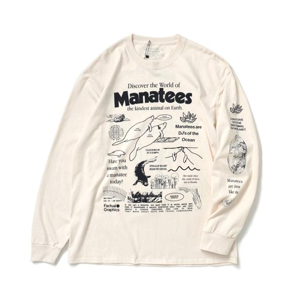 Factual Graphics / Manatees Shirt - Tan ファクチュアル グラ...