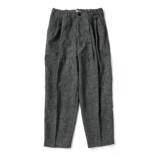 kontor / KON-PT06263 - CHARCOAL 3タック ツイードパンツ Three...