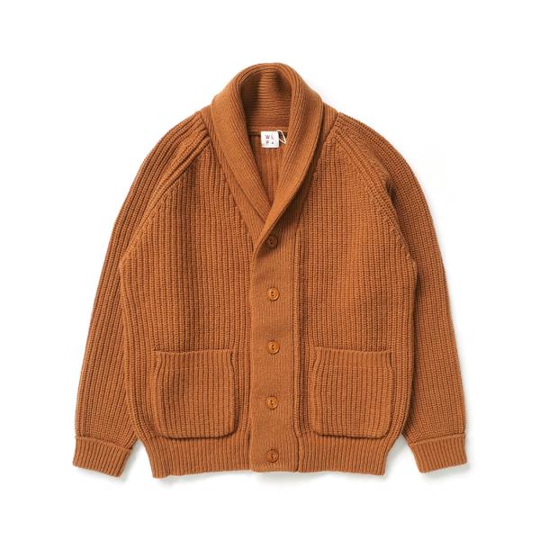 WLP / SHAWL COLLAR CARDIGAN - CA RL2520 キャメル