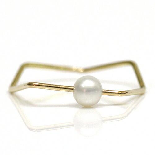 siki (シキ) / K18 七角形とパールのリング ゴールド / SK-R13-K18YG