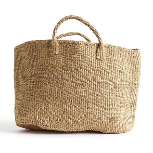 サイザル カゴバッグ 楕円L - ベージュ かごバッグ