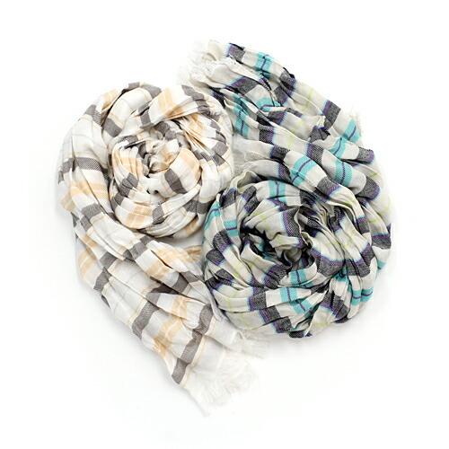 Guillaumond / マルチボーダー ストール 27335　全2色