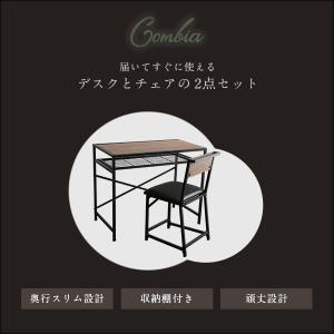 ヴィンテージ風コンパクトデスク&チェアセット-...の詳細画像4
