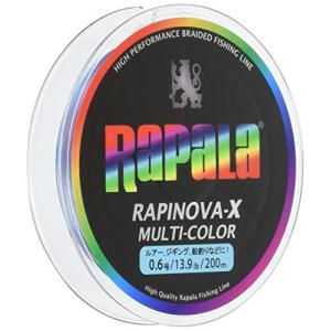 Rapala(ラパラ) PEライン ラピノヴァX マルチカラー 200m 0.6号 13.9lb 4本編み 10m毎に5色分け RXC200M06MC｜eiai