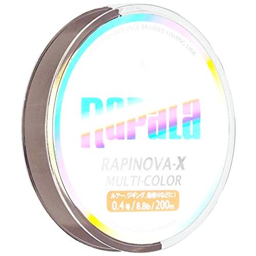 Rapala(ラパラ) PEライン ラピノヴァX マルチカラー 200m 0.4号 8.8lb 4本...