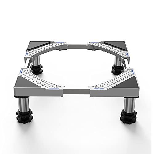 洗濯機 台 冷蔵庫置き台 18~21CM高度調節 ステインレス製 防振パッド付き 増大増高ジャッキ付...