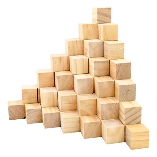 Enkrio ウッド キューブ 立方体 木製 ブロック 100個セット 積み木 DIY工芸品 装飾 ...