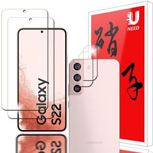 UNEED Galaxy S22 5G 用のガラスフィルム（2枚）+カメラフィルム（2枚）SCG13/SC-51C