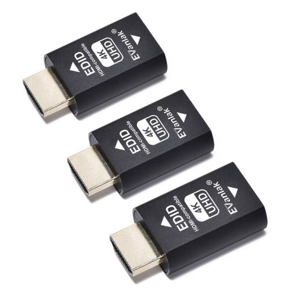 EVanlak(イヴァンラック) HDMI EDIDエミュレーター パススルー エミュレーターアダプ...