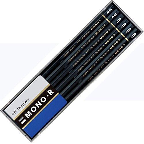 トンボ鉛筆 鉛筆 MONO モノR 4B 1ダース プラケース MONO-R4B