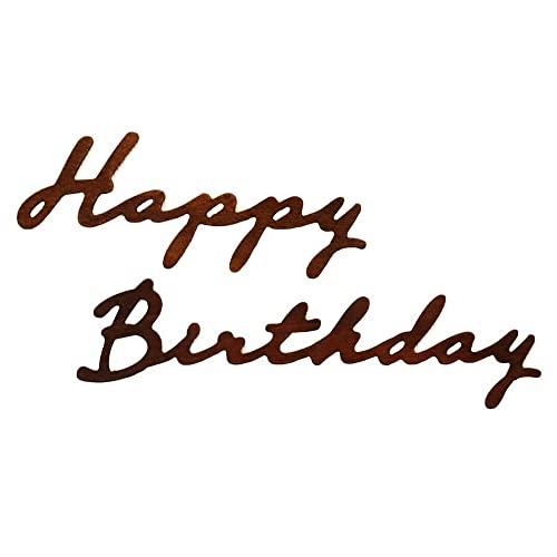 regalo ウッドガーランド 誕生日 木製 ガーランド バースデー レターバナー (筆記体・ダーク...