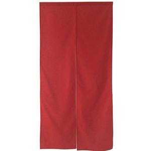 sunny day fabric のれん 紅色 約幅72cm x 丈150cm 綿麻平織 無地 和風｜eiai