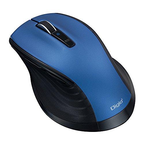 Digio2 F_line 5ボタンBlue LED マウス 大型 無線 Bluetooth 静音 ...