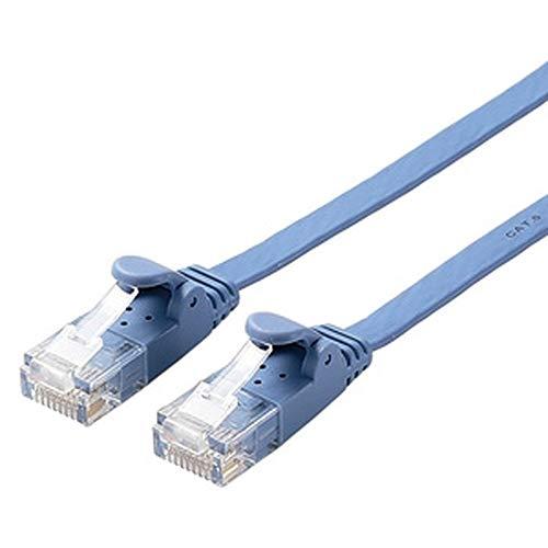 エレコム LANケーブル CAT6 1m 爪折れ防止コネクタ cat6対応 スーパーフラット ブルー...