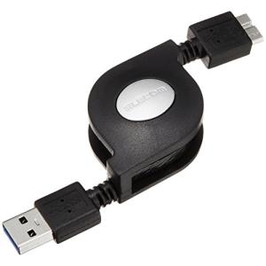 エレコム USBケーブル 【microB】 USB3.0 (USB A オス to microB オス) 巻き取り 0.7m ブラック USB3-AM｜eiai