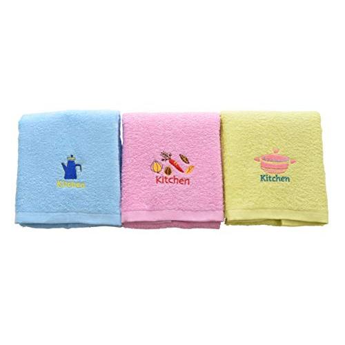 kosugizen フェイスタオル ホームライフ(キッチン) 34×80cm 3柄セット 3色 SV...