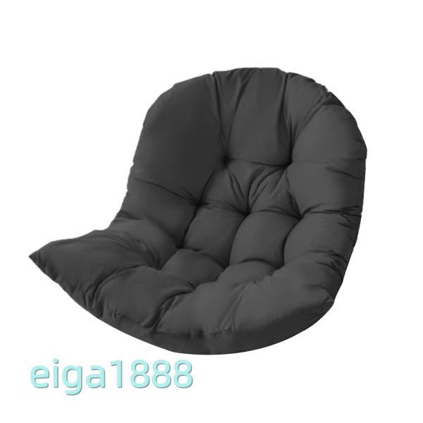 屋内外クレードルチェア 80×120cm ブラック 取り外し洗えるクッション 防水 ソフトロッキング...