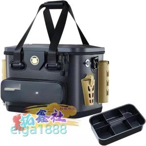 座れるドタックルボックス ロッドホルダー付き バッカン タックルバック 釣りバッカン 45cm プライヤーホルダー付き EVA素材ボックス バケツ 40L 多機能