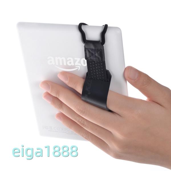 電子書籍リーダー用安全ハンドストラップ + レザーベルトホルダースタンド Kindle Voyage...