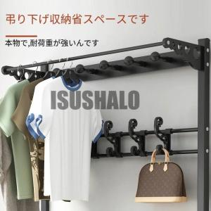 ハンガーラック 玄関ベンチ 玄関 衣帽掛け 履...の詳細画像2