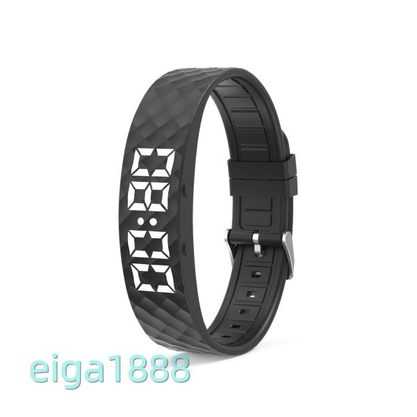 振動目覚まし腕時計  強力バイブレーション 静音アラーム 睡眠モニター 12/24 時間表示 手首バ...