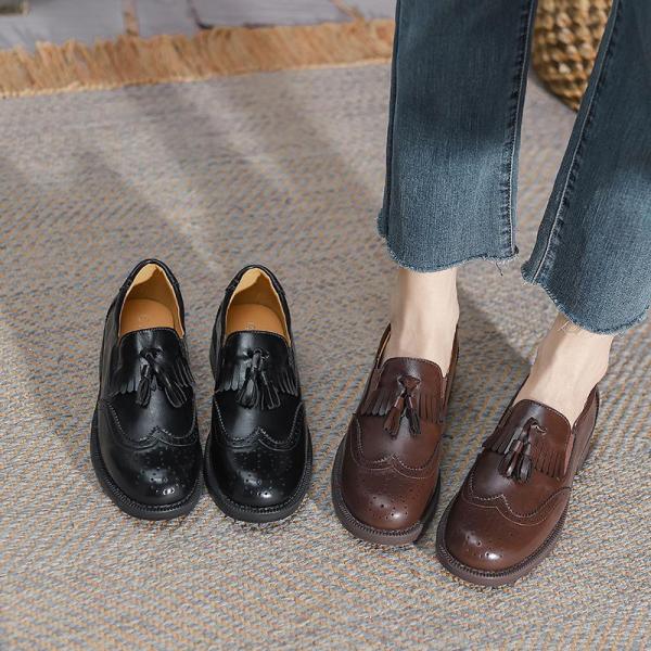 タッセルローファーレディース本革スリッポンビジネスシューズカジュアルドライビングシューズ革革靴婦人靴...