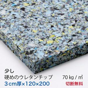 3センチ厚×120×200 少し硬めのウレタンチップ　切断無料 CH403　70kg/立方メートル 69円/リットル｜eigekai-shop