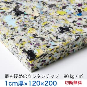 1センチ厚×120×200 ほどよく硬いウレタンチップ　切断無料 CH404　80kg/立方メートル 100円/リットル｜eigekai-shop