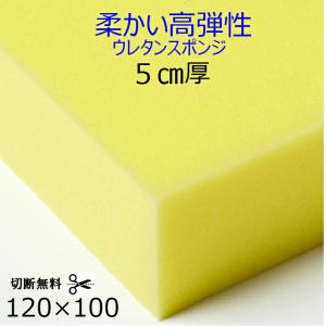 高反発 切断無料 柔かい高弾性ウレタンスポンジ ER1  厚5センチ×120×100｜eigekai-shop