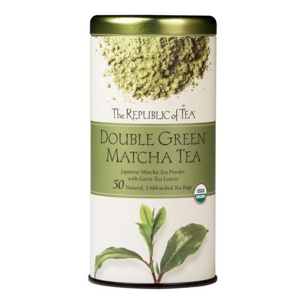 The Republic of Teaオーガニック100 %ダブルグリーンR抹茶ティーバッグ