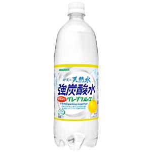 サンガリア 伊賀の天然水 強炭酸水 グレープフルーツ 1000ml ×12本