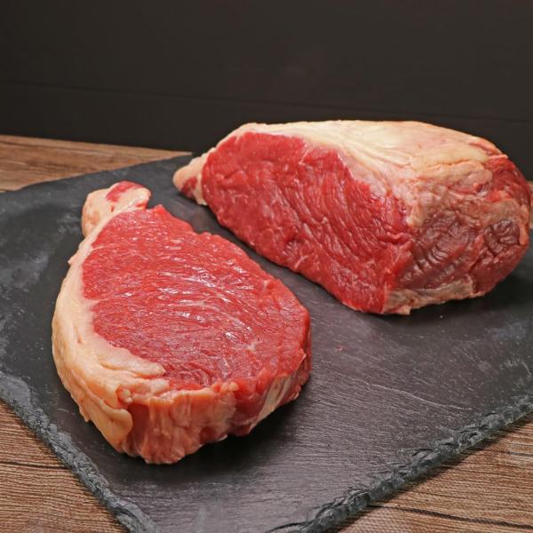 ミートガイ グラスフェッドビーフ 牛肉 サーロインステーキブロック肉 4kg（2kg×2）+ステーキ...
