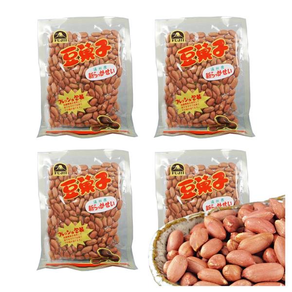 落花生 ピーナッツ 国産 塩炒り 420g (105g×4袋) 静岡県産/千葉県産 希少な静岡遠州産