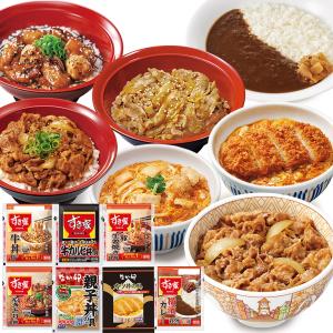 すき家 なか卯 食べ比べセット7種19食 【牛丼×炭火やきとり丼×牛カルビ丼×横濱カレー×豚生姜焼き丼×カツ丼×親子丼】【どんぶり/おかず】 (冷凍食
