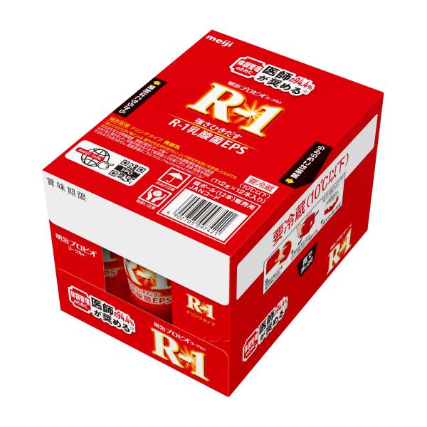 [冷蔵] 【ケース販売】明治プロビオヨーグルトR-1 ドリンクタイプ 112g 12本