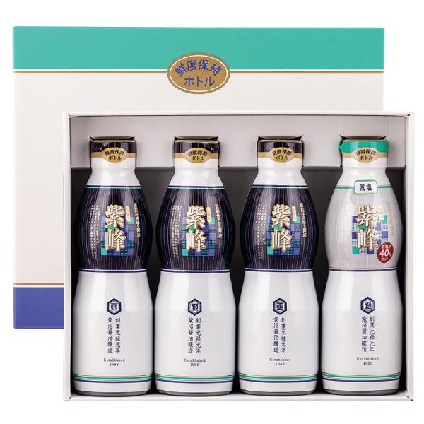 柴沼醤油醸造 柴沼醤油 フレッシュボトル紫峰450ml 4本入り贈答品