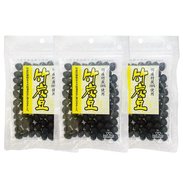 まるも 国産竹炭100% 竹炭豆 70g×３袋セット