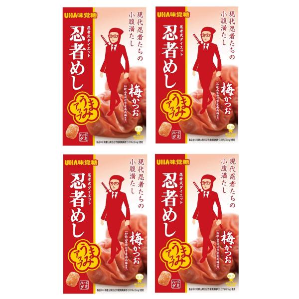 味覚糖 旨味シゲキックス忍者めし梅かつお味 20G×4袋【まとめ買い】