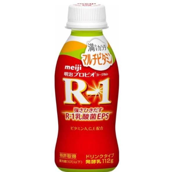 明治 R-1 ヨーグルト ドリンクタイプ 満たすカラダマルチビタミン 112ml×24本 クール便 ...