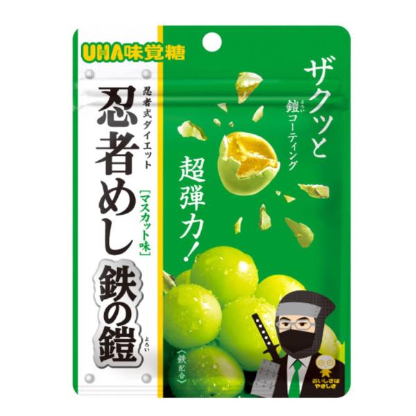 UHA味覚糖 忍者めし 鉄の鎧 マスカット味 40g×10個