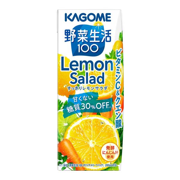 カゴメ 野菜生活100　すっきりレモンサラダ 200ml紙パック×24本