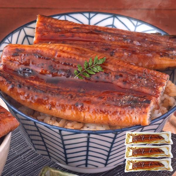 食の達人 うなぎ 鹿児島県産 3尾 約125gx3 国産 蒲焼き 長焼き 無投薬 焼き上げ 無頭 3...