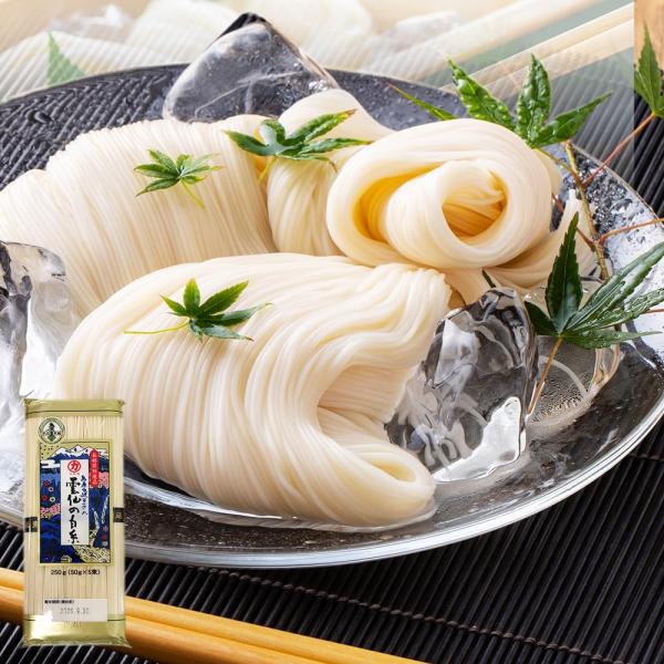そうめん 島原手延素麺 雲仙の白糸 素麺 4袋 1kg (50g×20束) お得用 大容量 保存食 ...