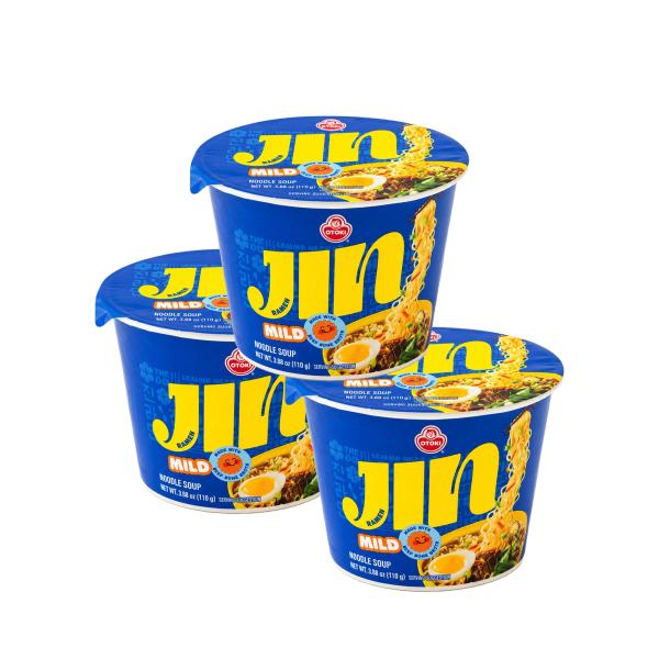 【オットギ】ジンラーメン マイルド カップ 110g、3個 【みのる商事発送】