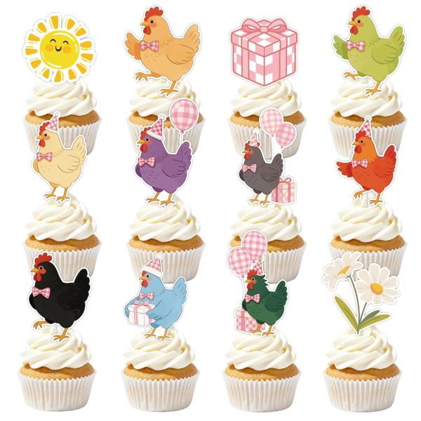 EngoEagle This Chick is One Birthdayデコレーション、24ピースチ...