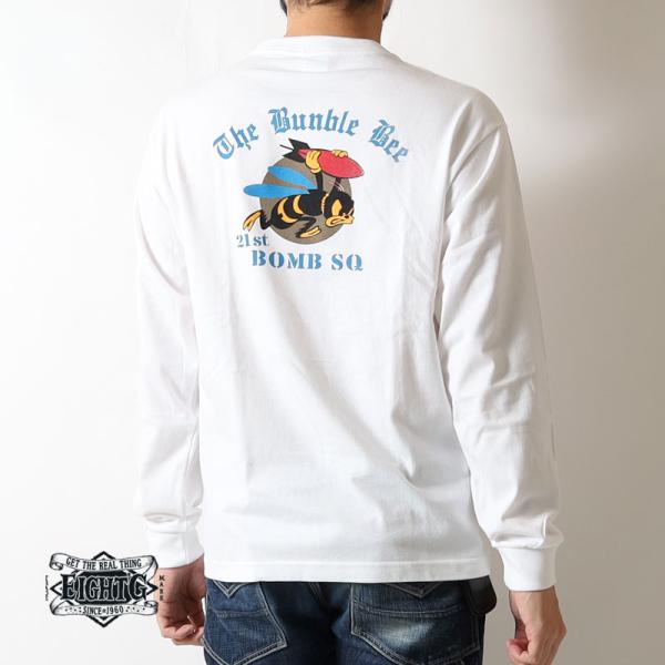 エイトジー ロンT プリント 2025秋冬 新作 ミリタリー 長袖Tシャツ メンズ アメカジ 大人 ...