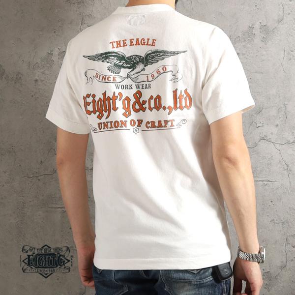 エイトジー Tシャツ 2026春夏 新作 メンズ 日本製 半袖 ヴィンテージ感 アメカジ 半袖 大人...