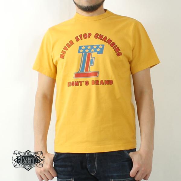 エイトジー Tシャツ 2025春夏 新作 メンズ 日本製 アメカジ バイカー 半袖 プリント 大人 ...