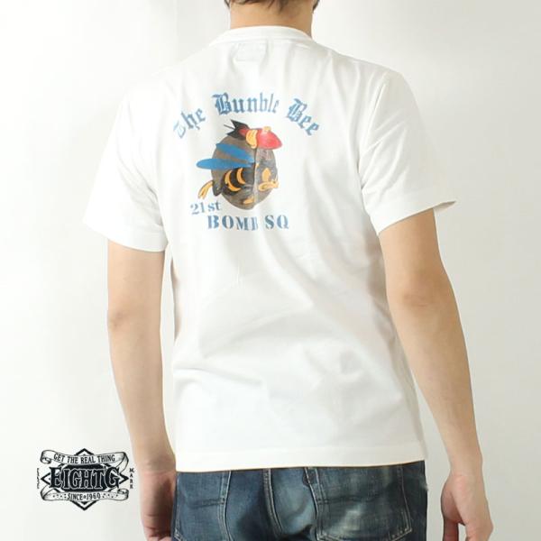 エイトジー Tシャツ 2025春夏 新作 メンズ 日本製 アメカジ ミリタリー  半袖 プリント 大...