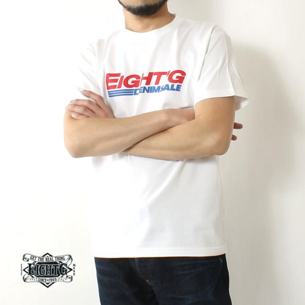 エイトジー Tシャツ 2023春夏 新作 メンズ アメカジ 半袖 カットソー プリント 大人 30代...